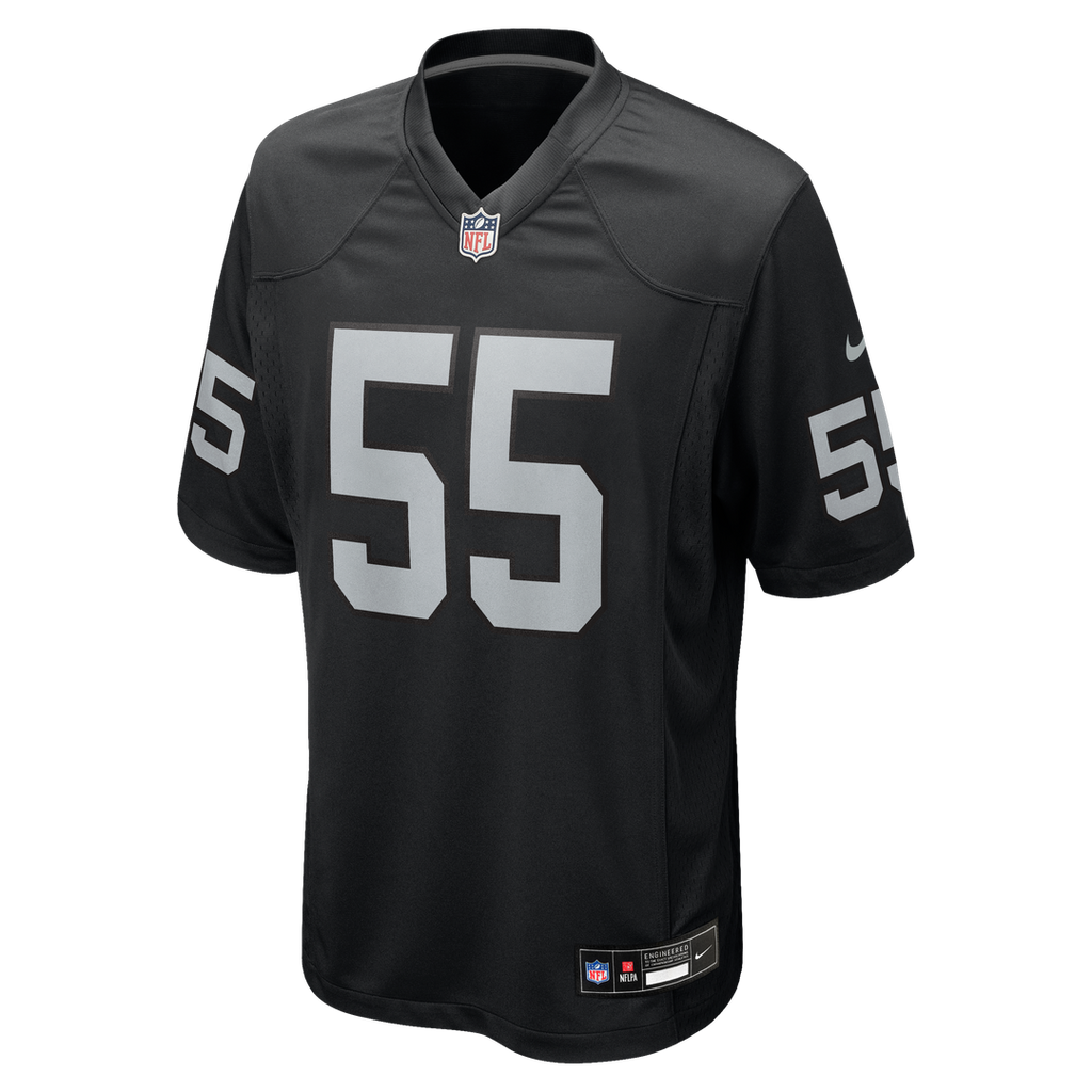 Las Vegas Raiders Cody Lindenberg Black Team Game Jersey