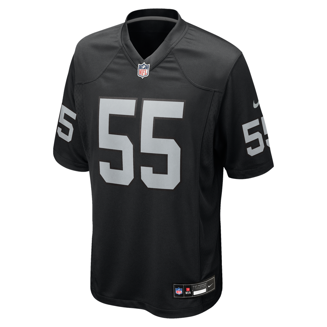 Las Vegas Raiders Cody Lindenberg Black Team Game Jersey