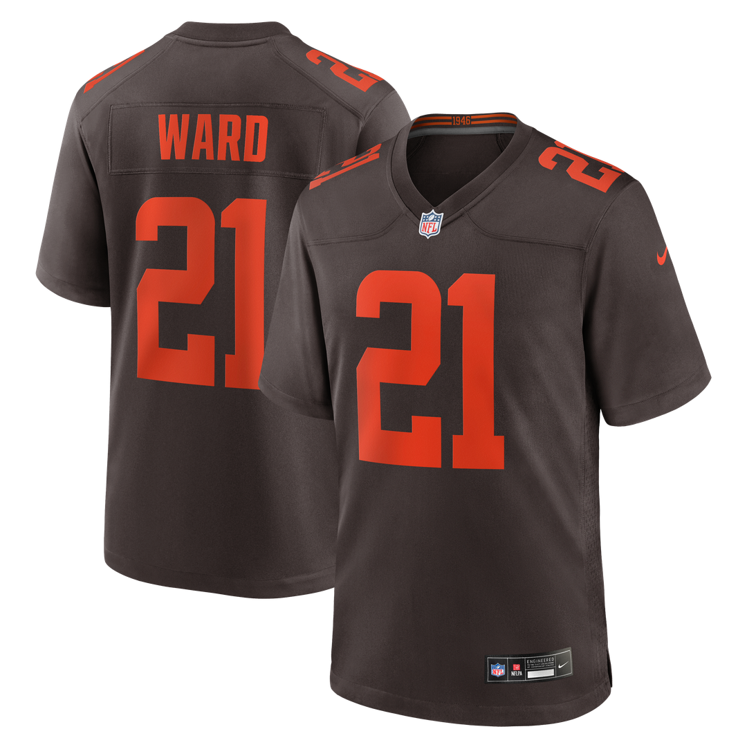Cleveland Browns Denzel Ward Brown Alpha Dawg Game Jersey