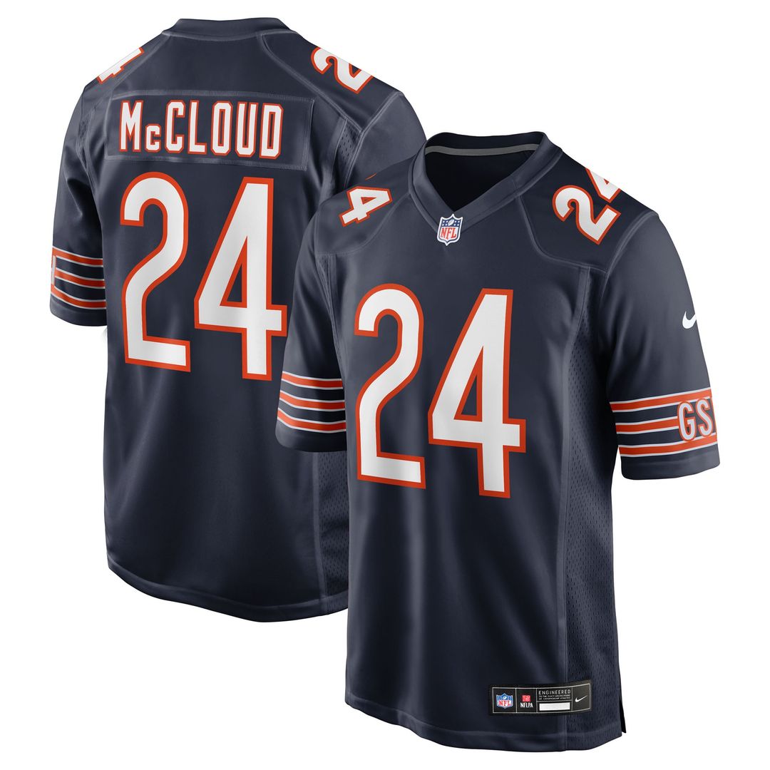 Chicago Bears Nick McCloud Navy Team Game Jersey