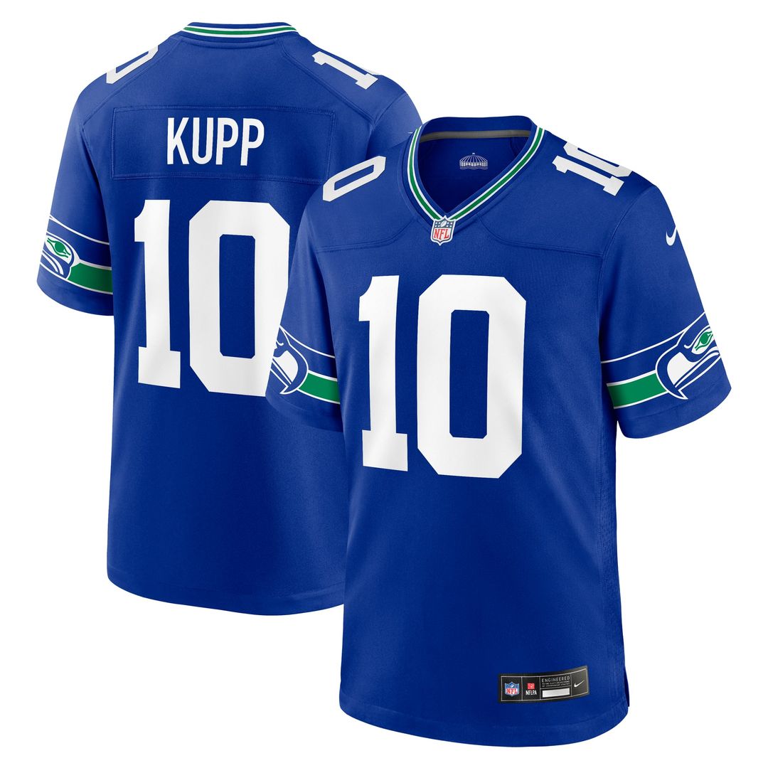 Seattle Seahawks Cooper Kupp College Navy Team Game Jersey