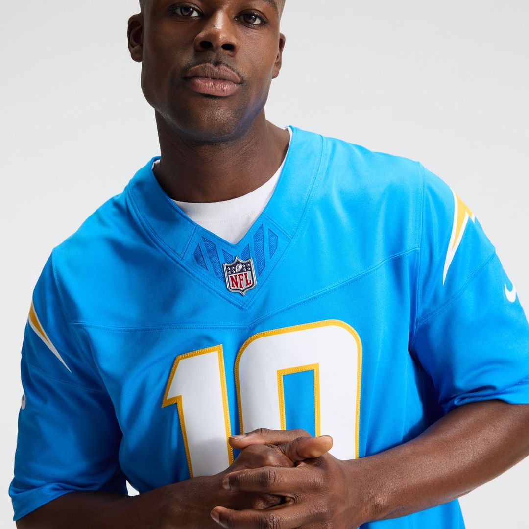 Los Angeles Chargers Justin Herbert Powder Blue Team Vapor F.U.S.E. Stitched Limited Jersey