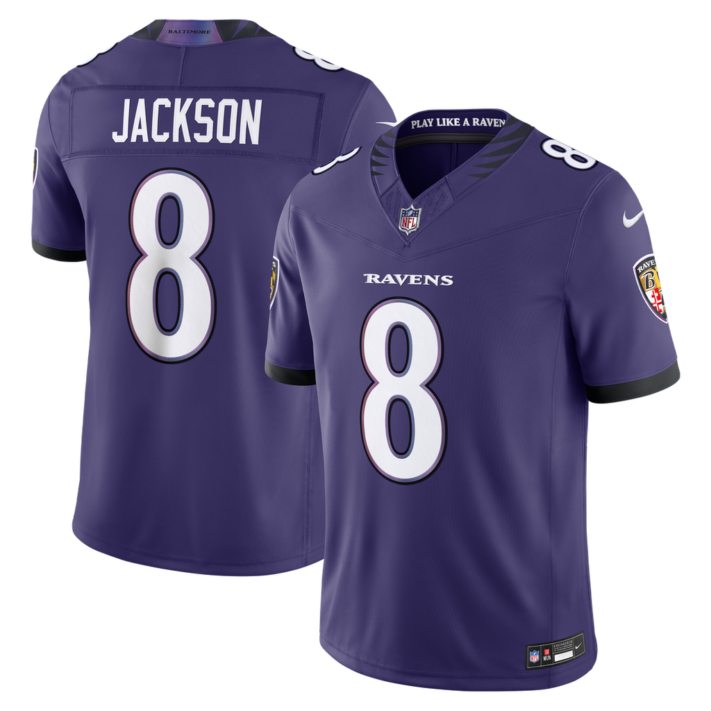 Baltimore Ravens Lamar Jackson Purple Team Vapor F.U.S.E. Stitched Limited Jersey