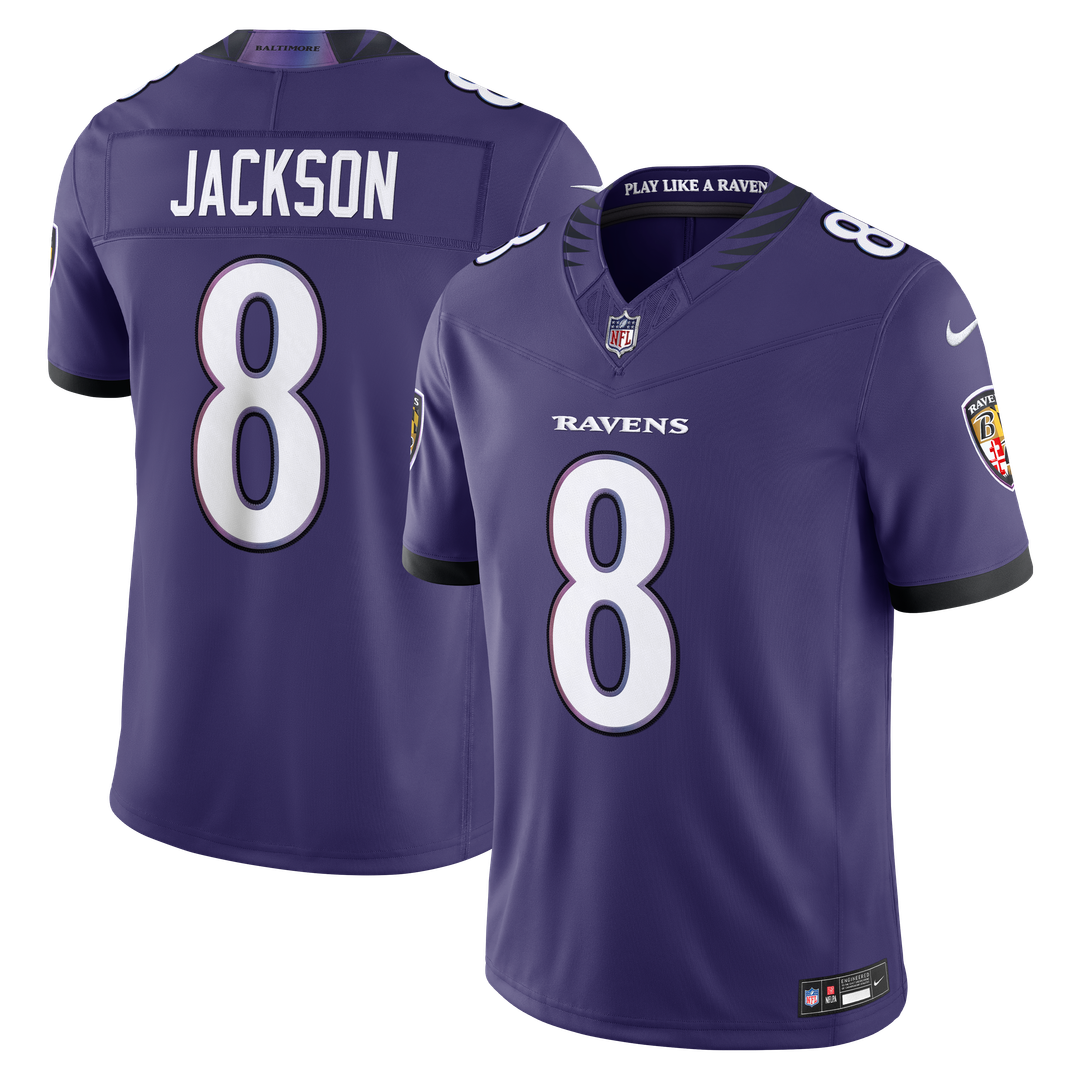 Baltimore Ravens Lamar Jackson Purple Team Vapor F.U.S.E. Stitched Limited Jersey