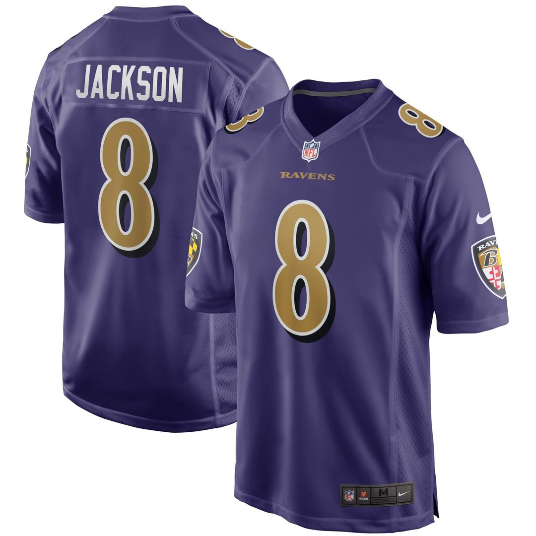 Baltimore Ravens Lamar Jackson Black Alternate Game Jersey