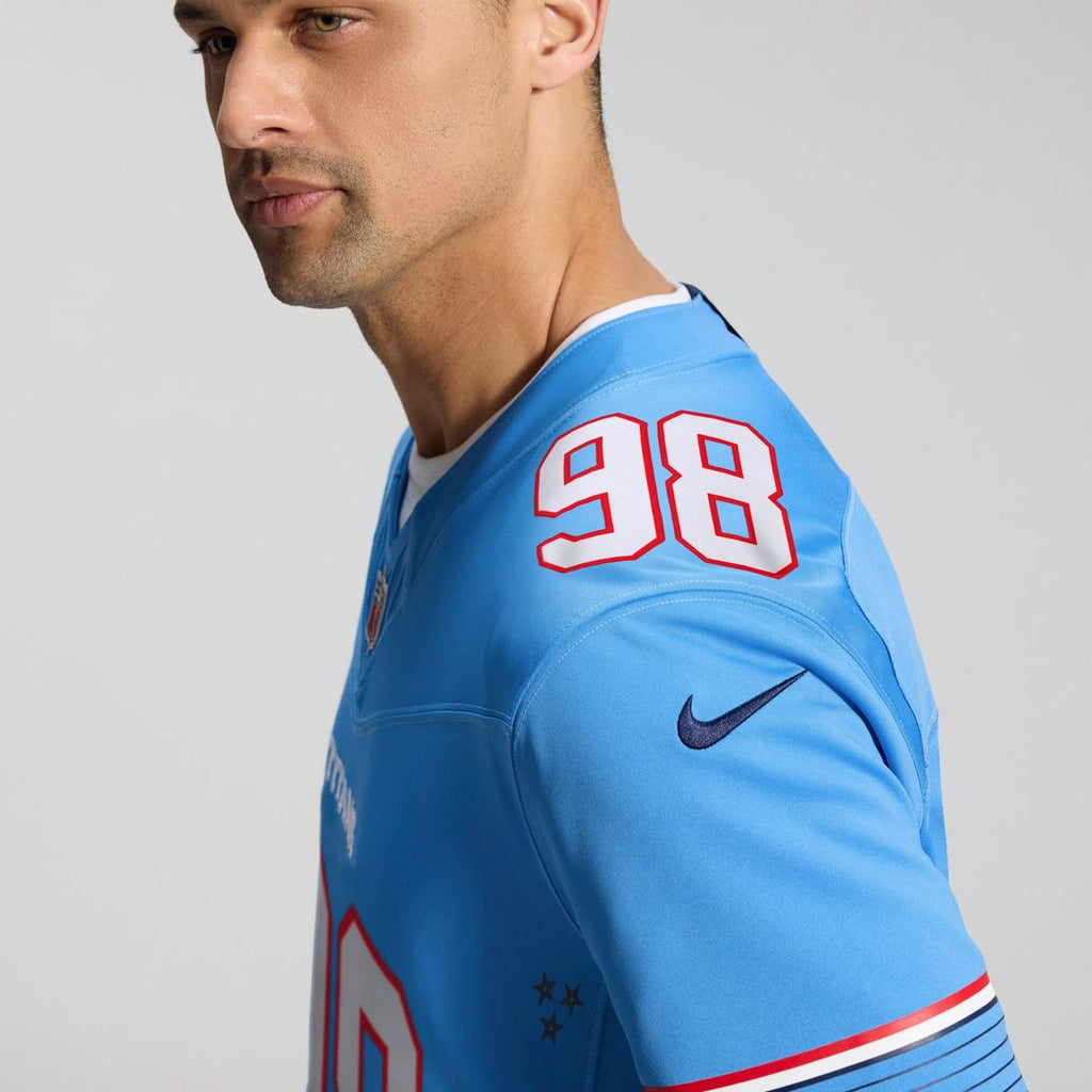 Tennessee Titans Jeffery Simmons White Vapor F.U.S.E. Stitched Limited Jersey