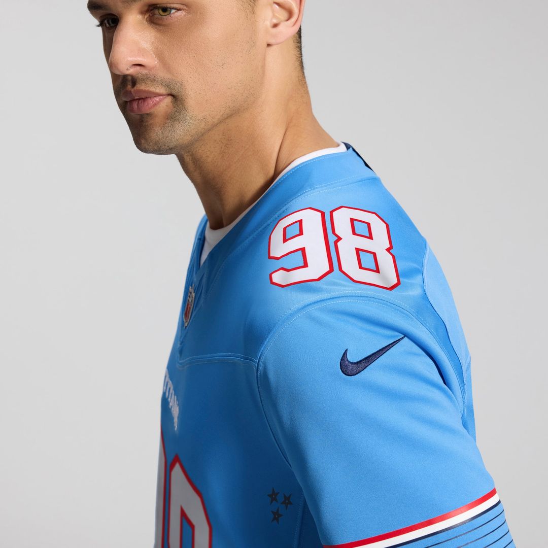 Tennessee Titans Jeffery Simmons White Vapor F.U.S.E. Stitched Limited Jersey