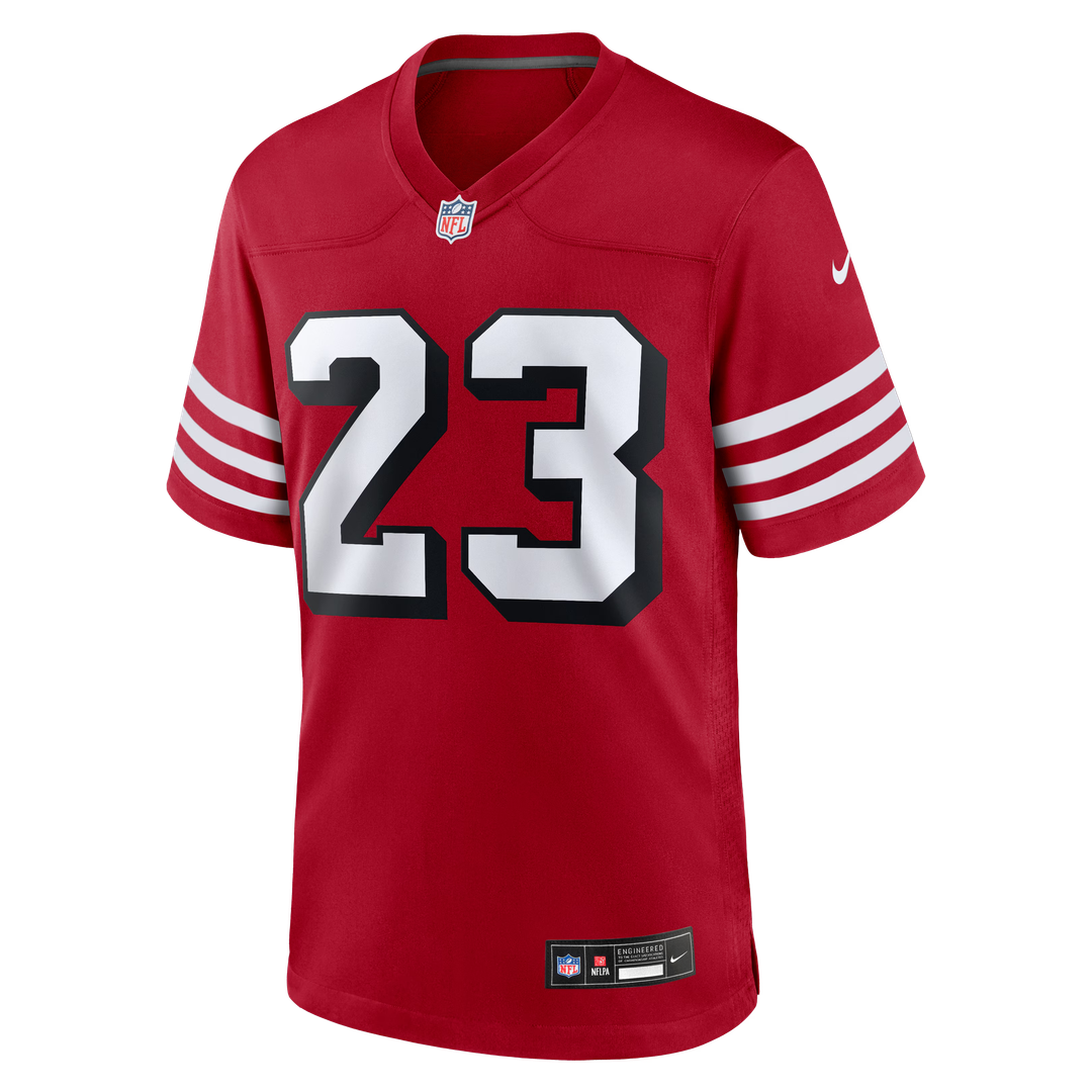 San Francisco 49ers Christian McCaffrey Scarlet Alternate Game Player Jersey