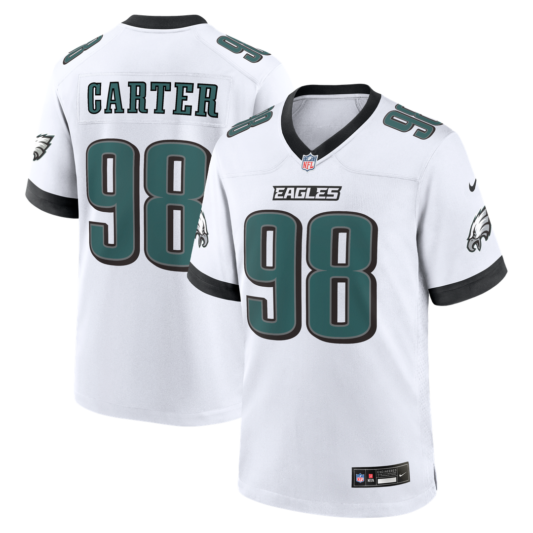 Philadelphia Eagles Jalen Carter Midnight Green Team Game Jersey