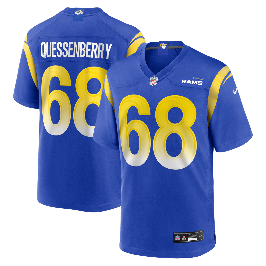 Los Angeles Rams David Quessenberry Royal Team Game Jersey