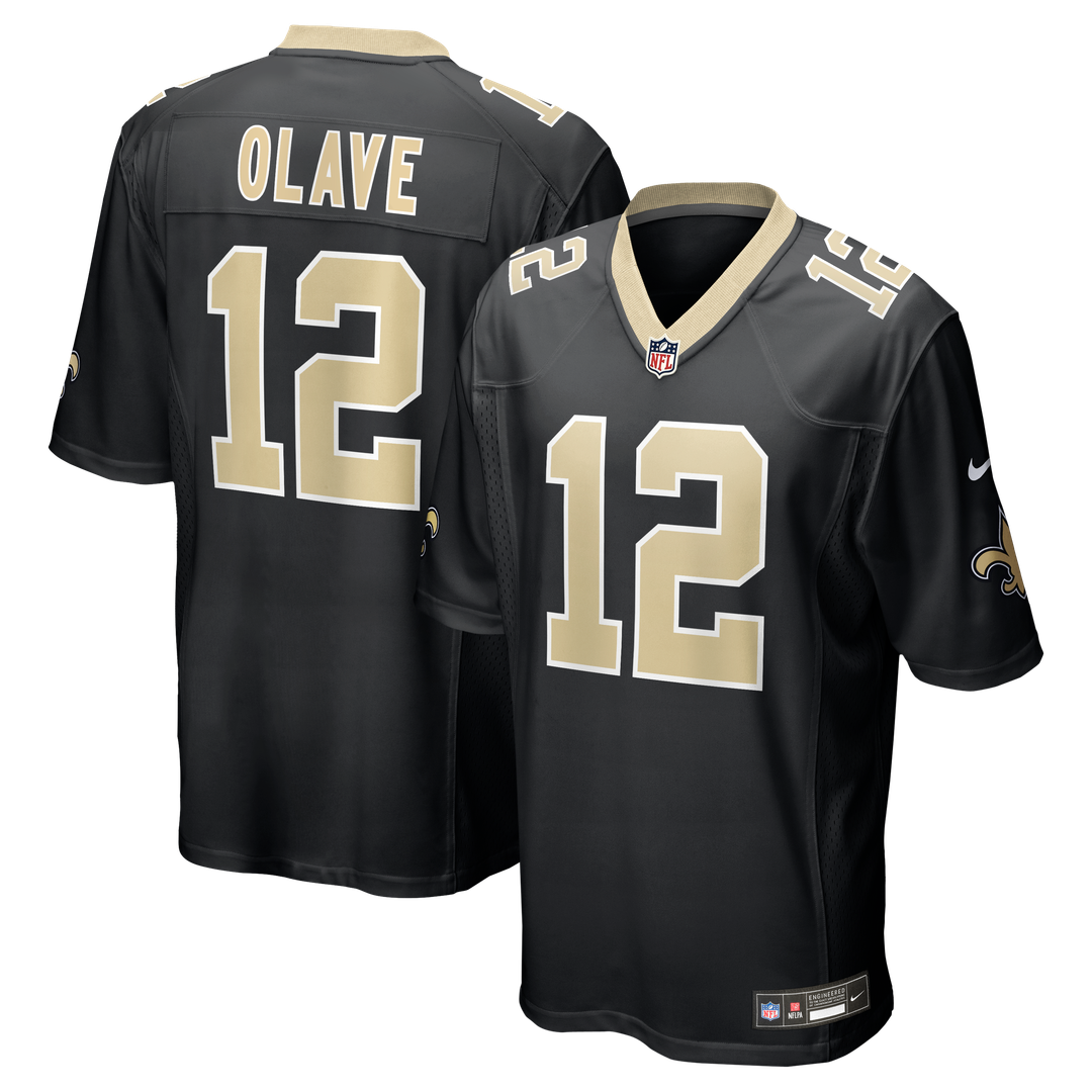 New Orleans Saints Chris Olave Black Player Game Jersey