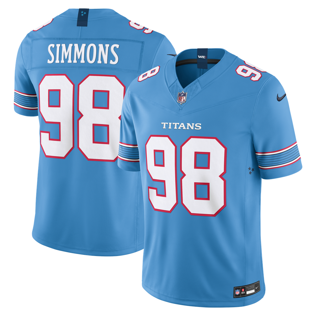 Tennessee Titans Jeffery Simmons White Vapor F.U.S.E. Stitched Limited Jersey