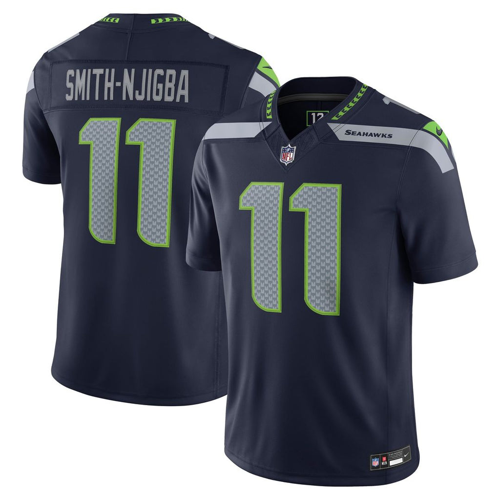 Seattle Seahawks Jaxon Smith-Njigba College Navy Team Vapor F.U.S.E. Stitched Limited Jersey