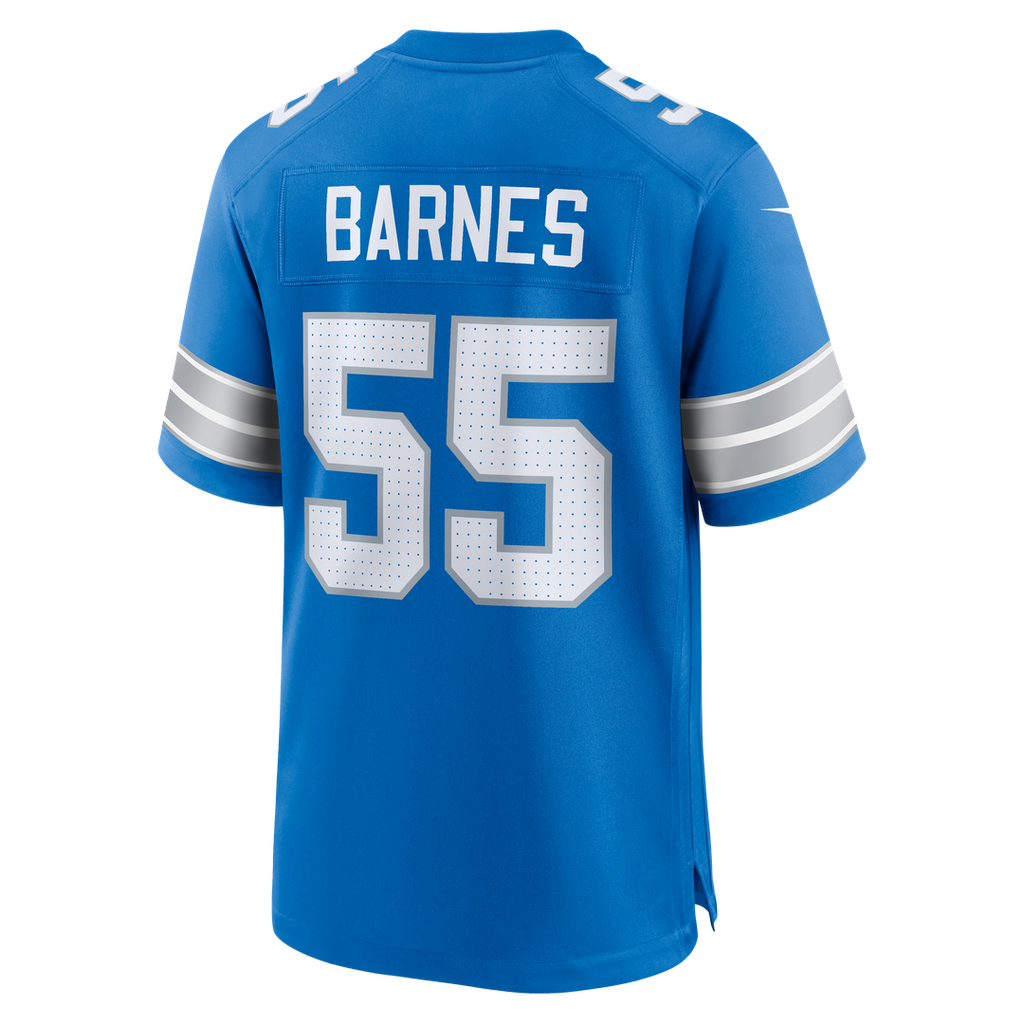 Detroit Lions Derrick Barnes Blue Team Game Jersey