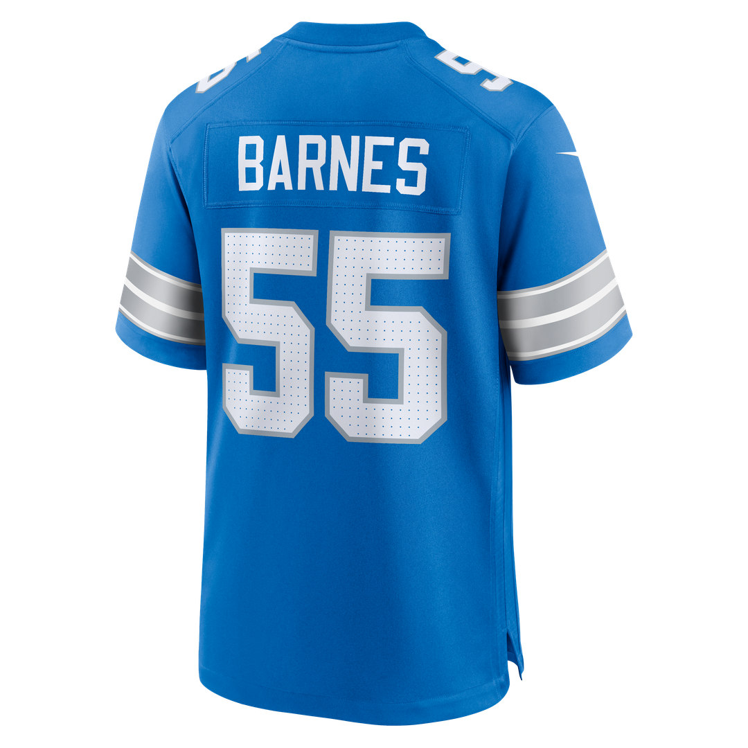 Detroit Lions Derrick Barnes Blue Team Game Jersey