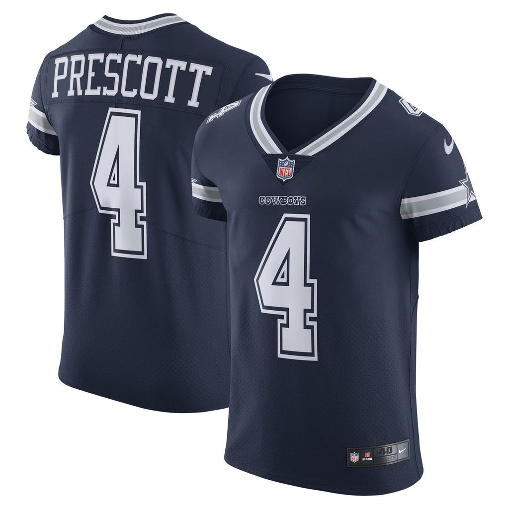 Dallas Cowboys Dak Prescott Navy Vapor Elite Player Team Jersey