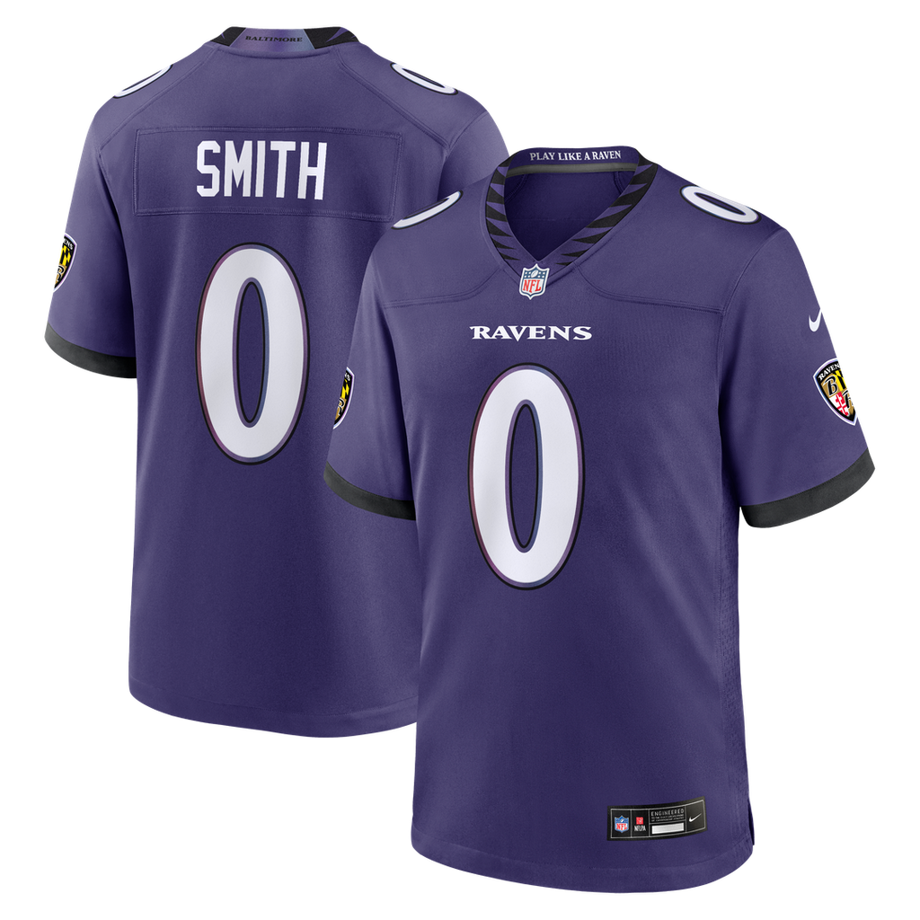 Baltimore Ravens Roquan Smith Purple Team Game Jersey