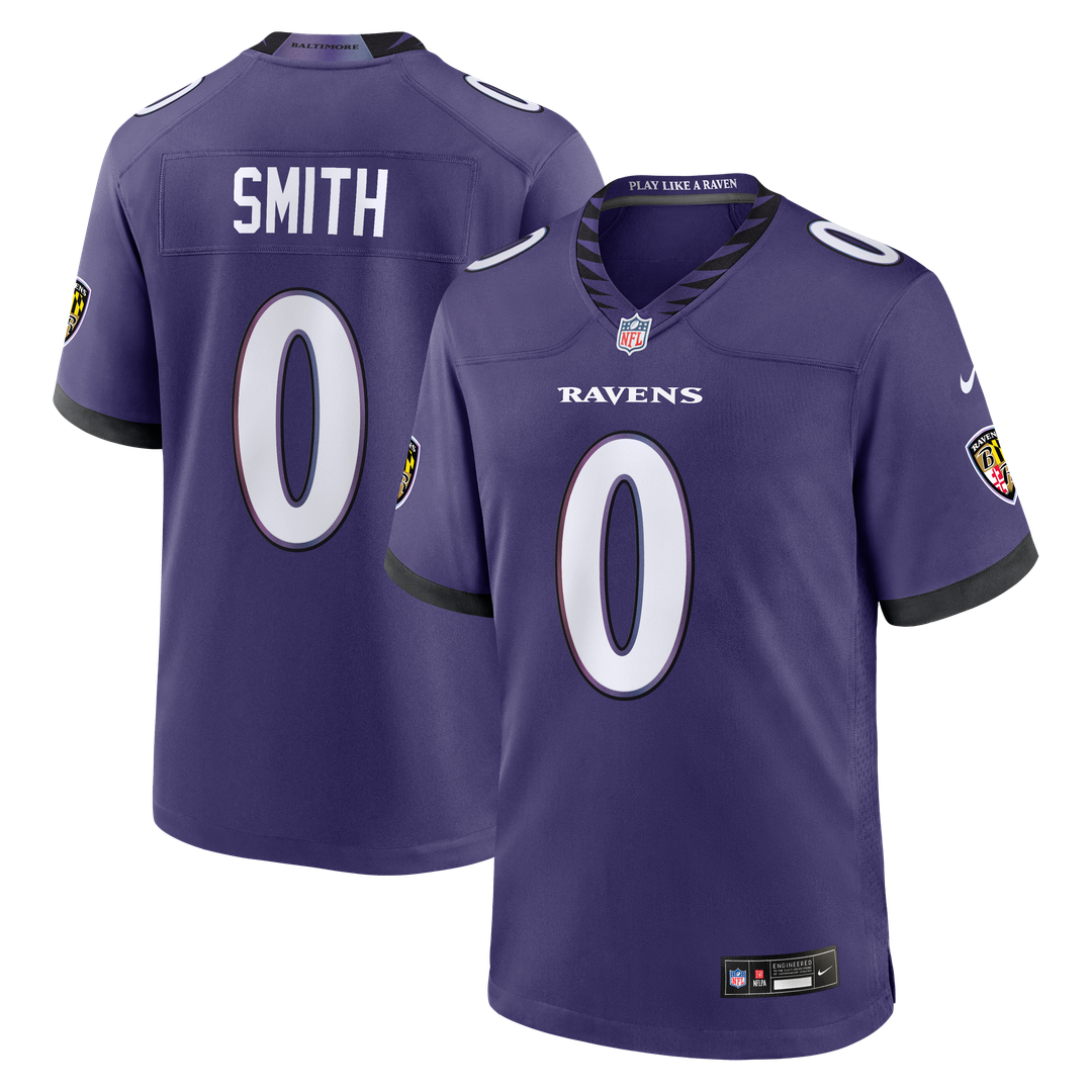 Baltimore Ravens Roquan Smith Purple Team Game Jersey