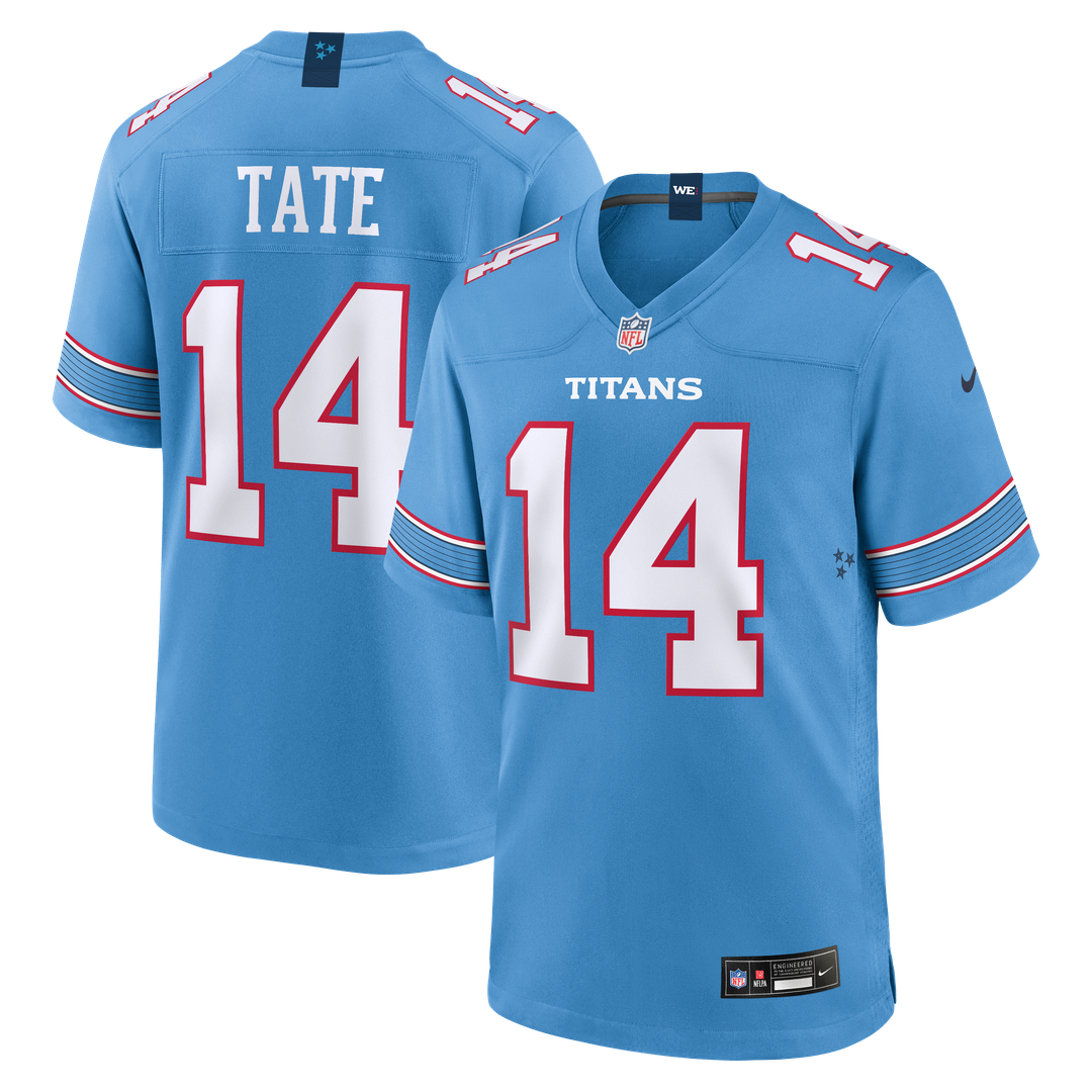 Tennessee Titans Carnell Tate Light Blue Team Game Jersey