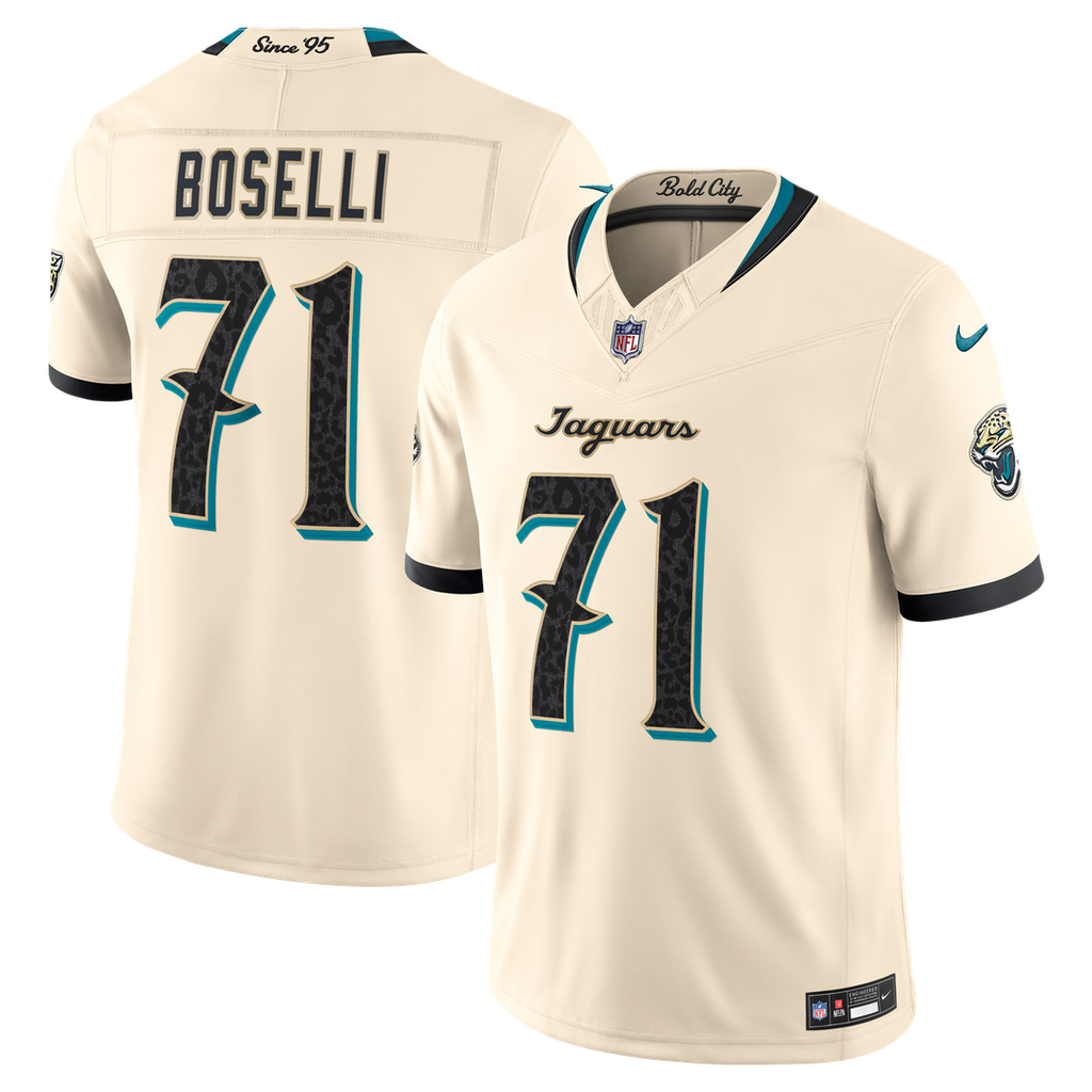 Jacksonville Jaguars Tony Boselli Natural 2026 Rivalries Collection Stitched Limited Jersey