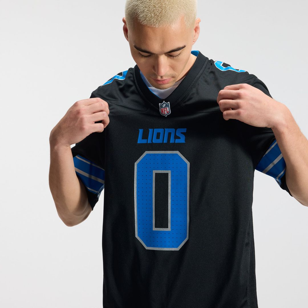 Detroit Lions Jahmyr Gibbs Blue Game Player Jersey