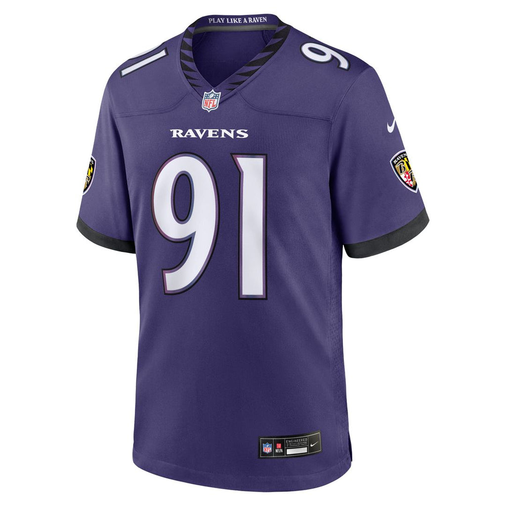 Baltimore Ravens Trey Hendrickson Purple Team Game Jersey
