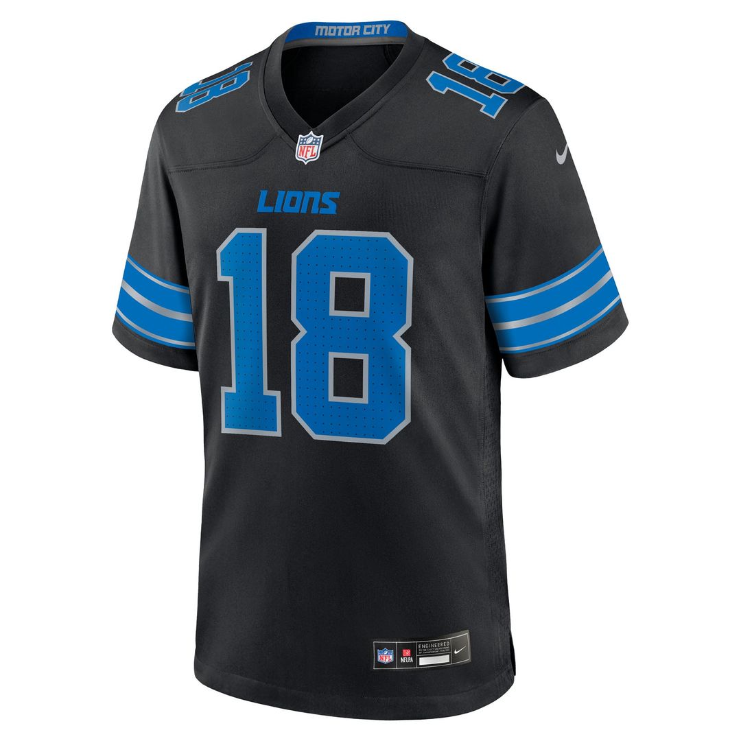 Detroit Lions Isaac TeSlaa Blue Game Player Jersey