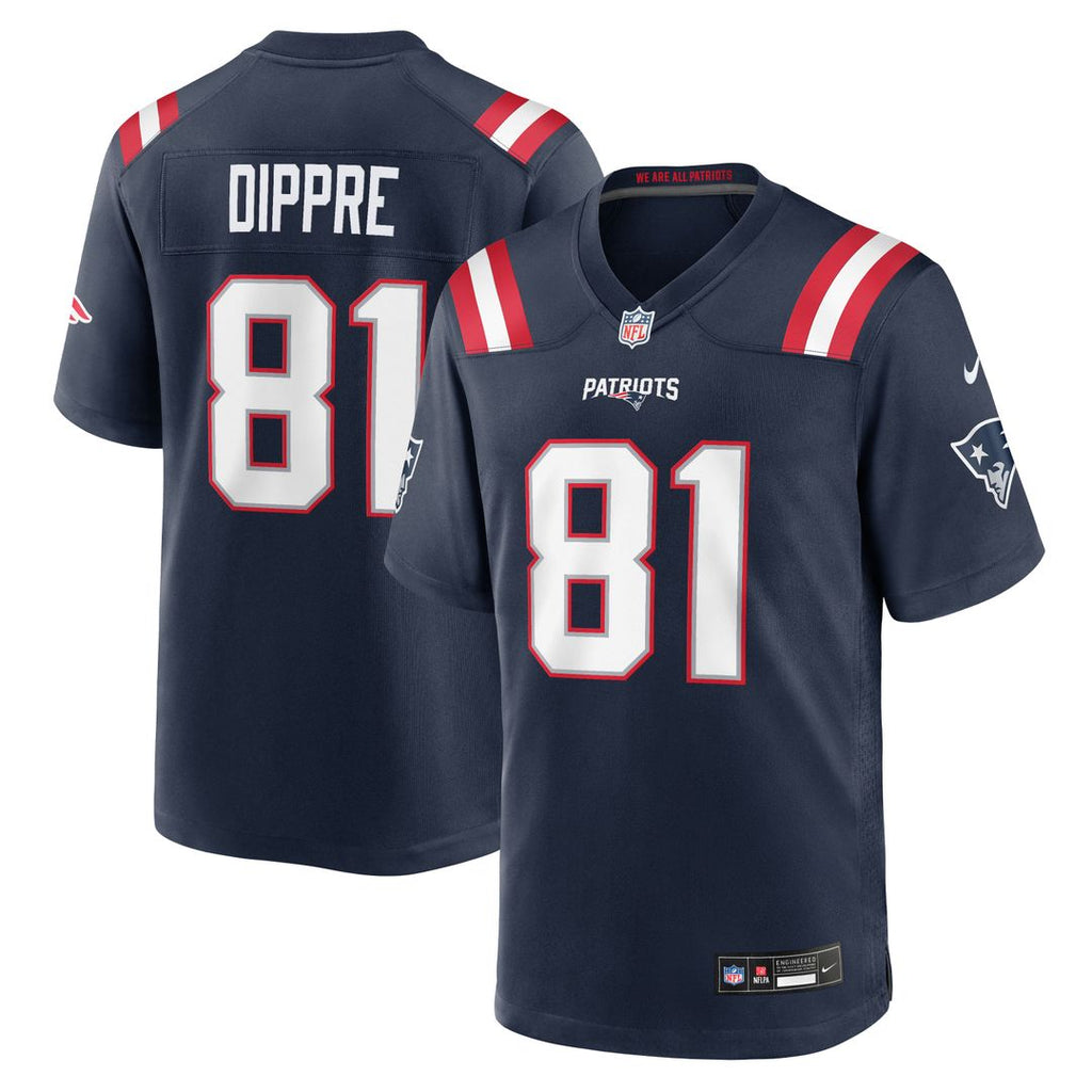 New England Patriots CJ Dippre Navy Team Game Jersey