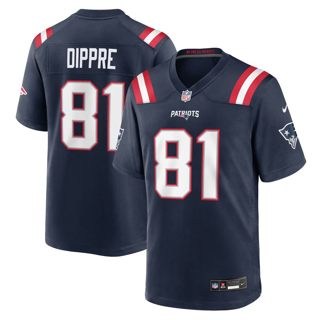 New England Patriots CJ Dippre Navy Team Game Jersey