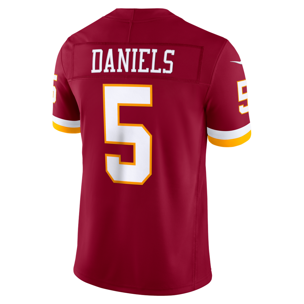 Washington Commanders Jayden Daniels White Vapor F.U.S.E. Stitched Limited Jersey