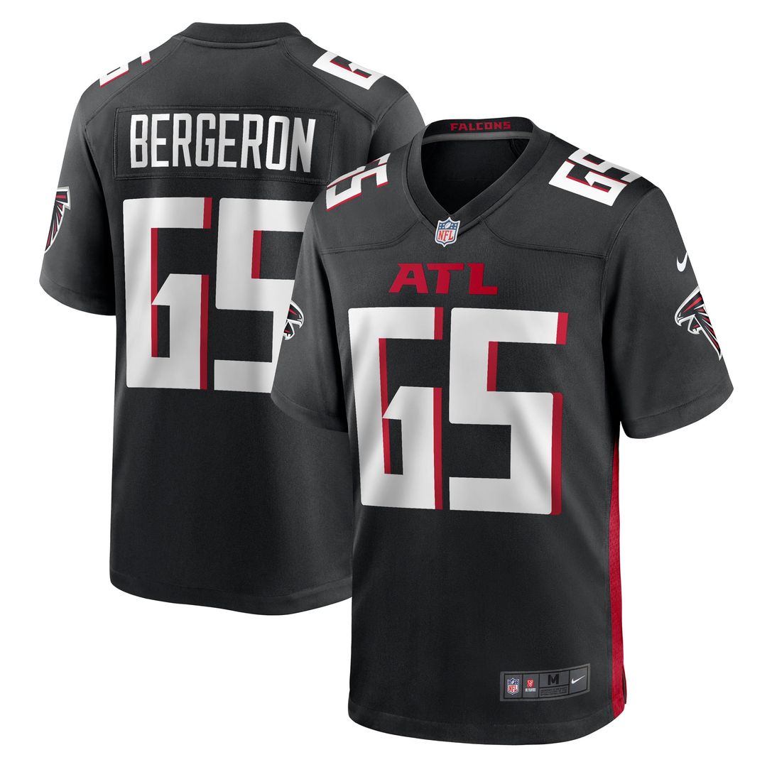 Atlanta Falcons Matthew Bergeron Black Team Game Jersey