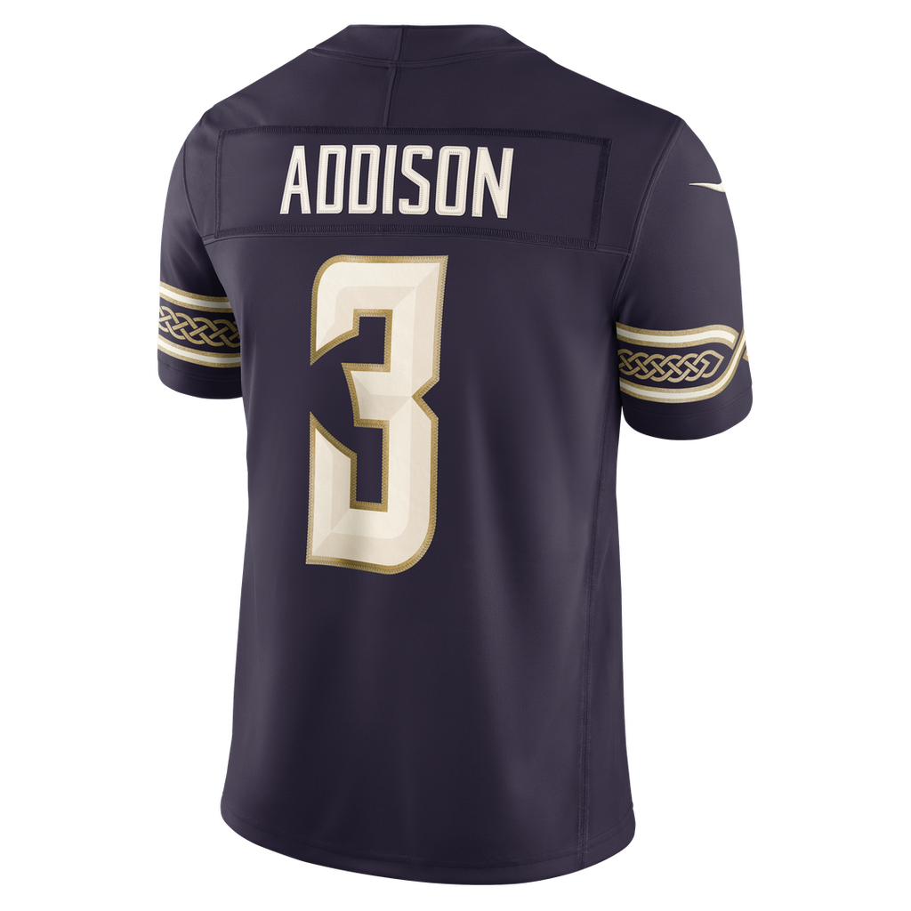 Minnesota Vikings Jordan Addison Purple 2026 Rivalries Collection Stitched Limited Jersey