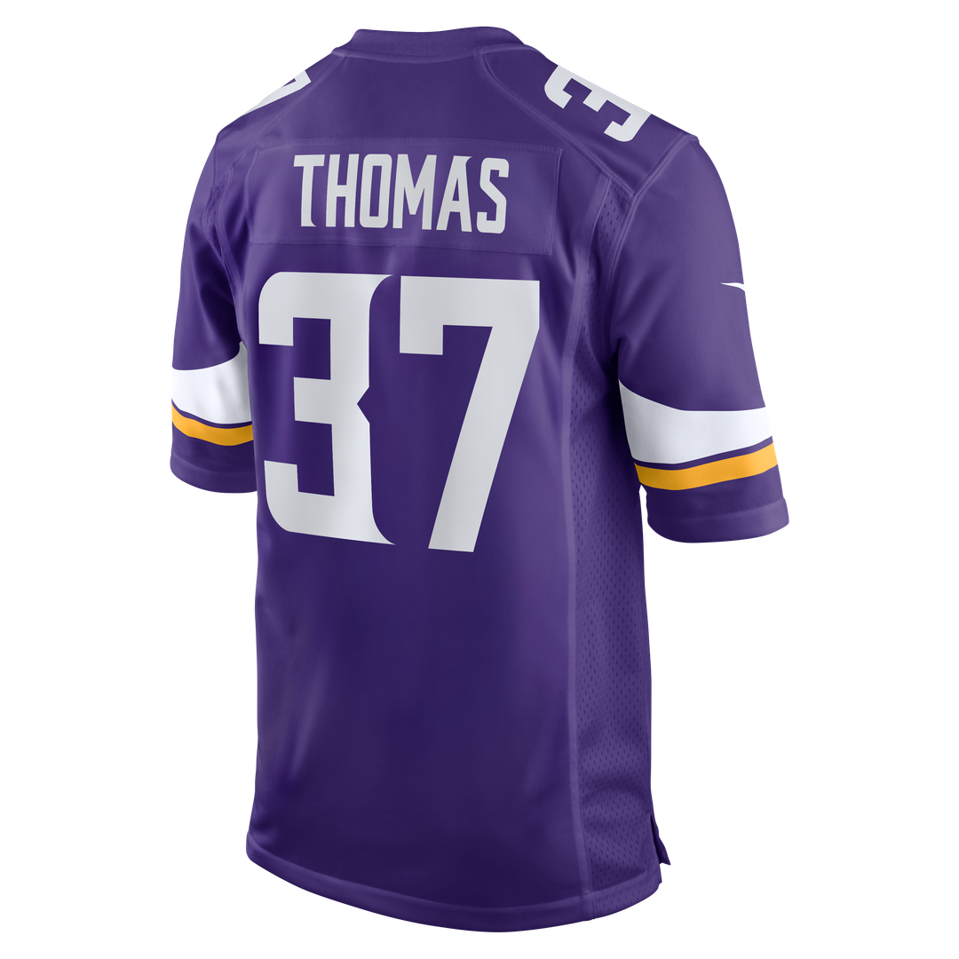 Minnesota Vikings Tavierre Thomas Purple Team Game Jersey