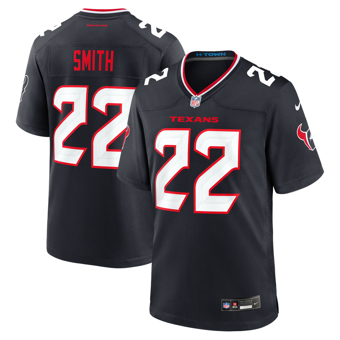 Houston Texans Jaylin Smith Navy Team Game Jersey