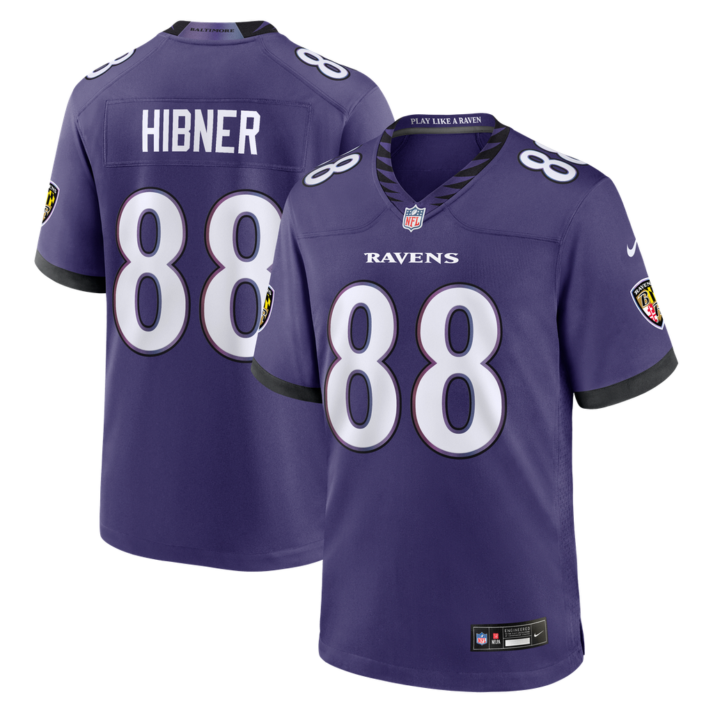 Baltimore Ravens Matthew Hibner Purple Team Game Jersey