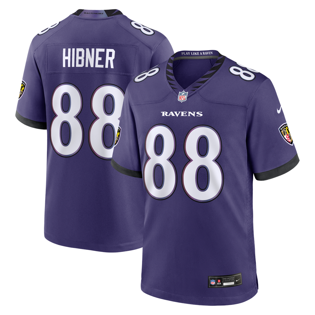 Baltimore Ravens Matthew Hibner Purple Team Game Jersey