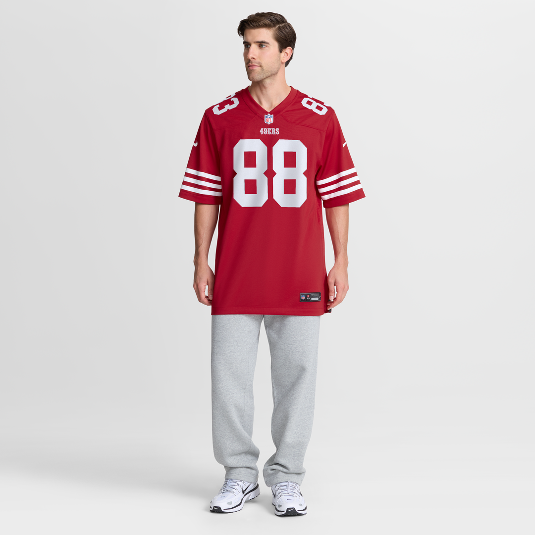 San Francisco 49ers Jake Tonges Scarlet Team Game Jersey