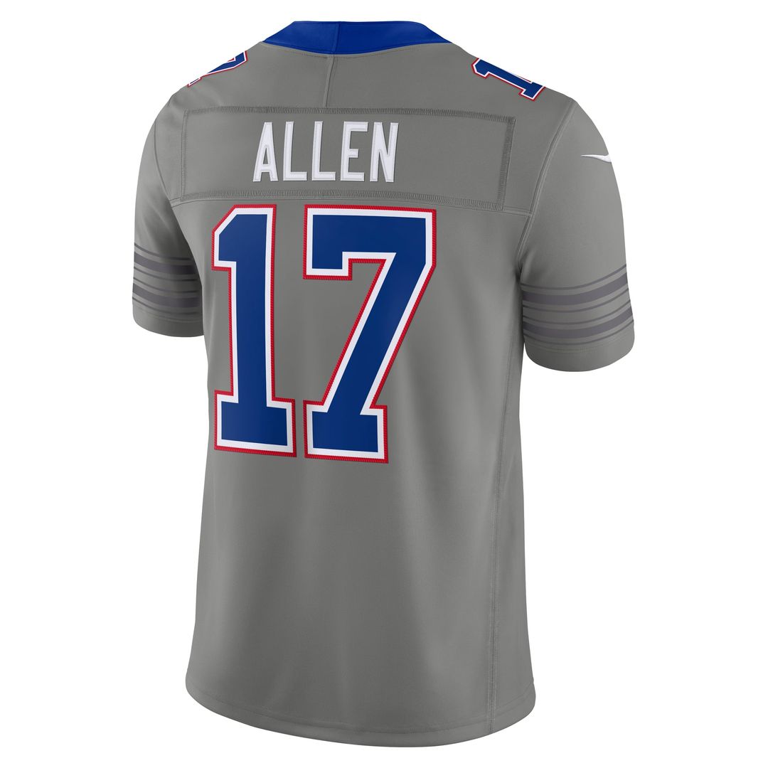 Buffalo Bills Josh Allen Gray Nickel City Vapor F.U.S.E. Stitched Limited Jersey
