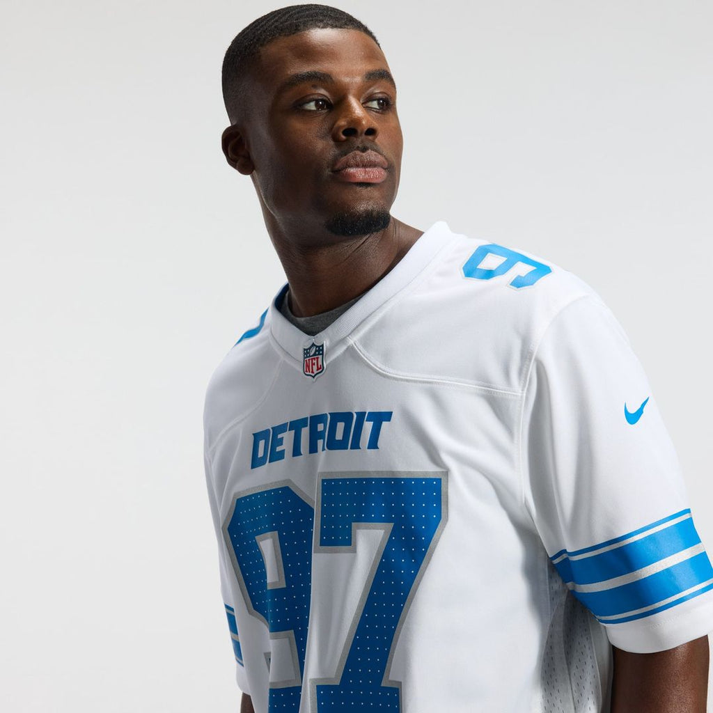 Detroit Lions Aidan Hutchinson White Game Jersey