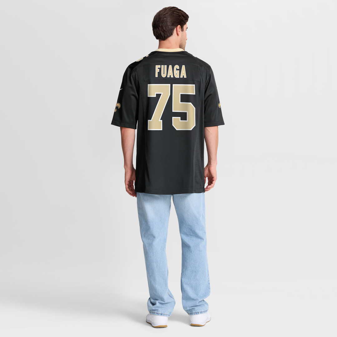 New Orleans Saints Taliese Fuaga Black Player Game Jersey