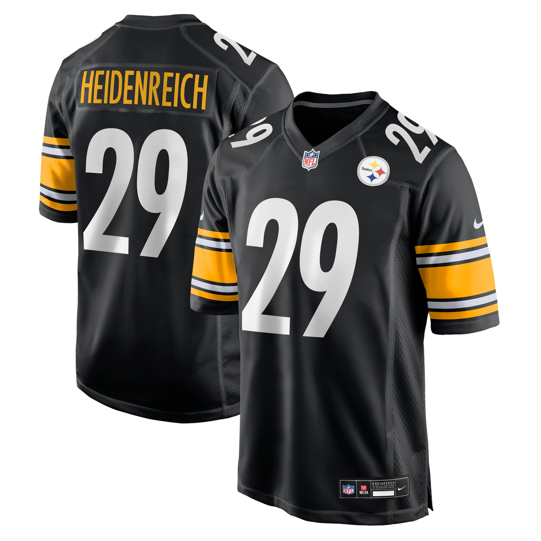Pittsburgh Steelers Eli Heidenreich Black Team Game Jersey