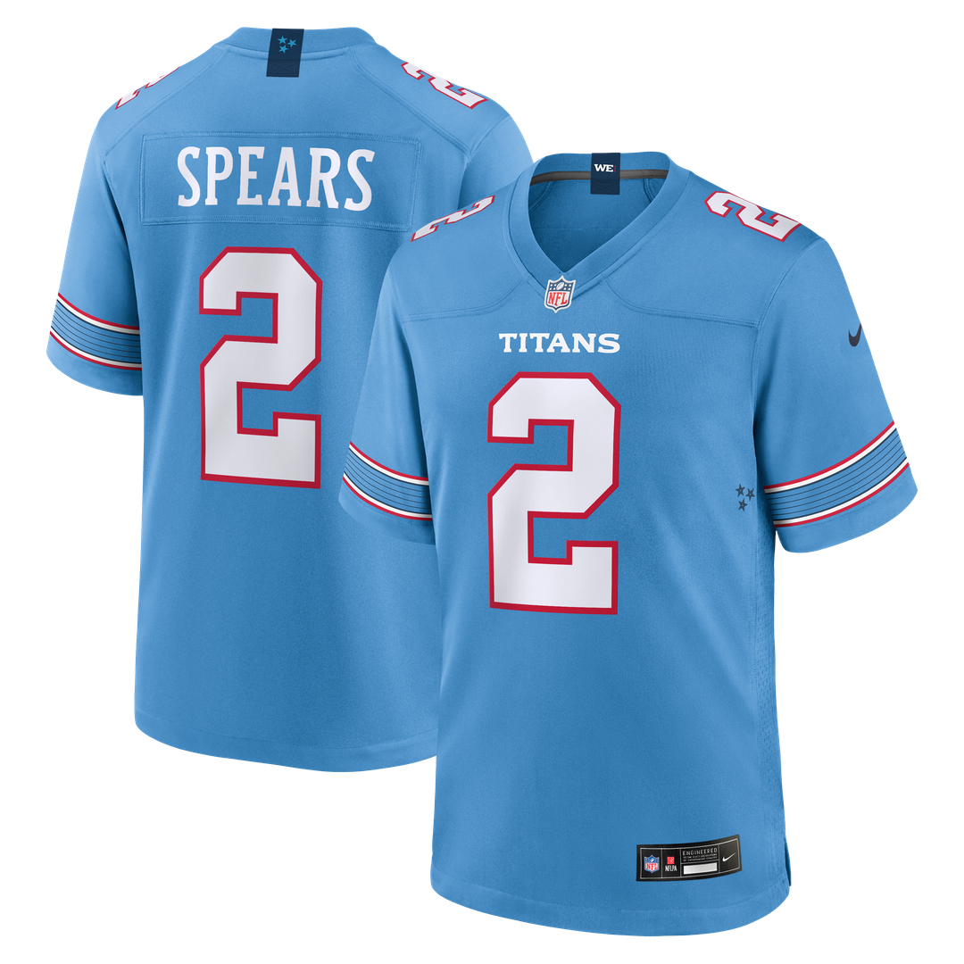 Tennessee Titans Tyjae Spears Light Blue Game Jersey