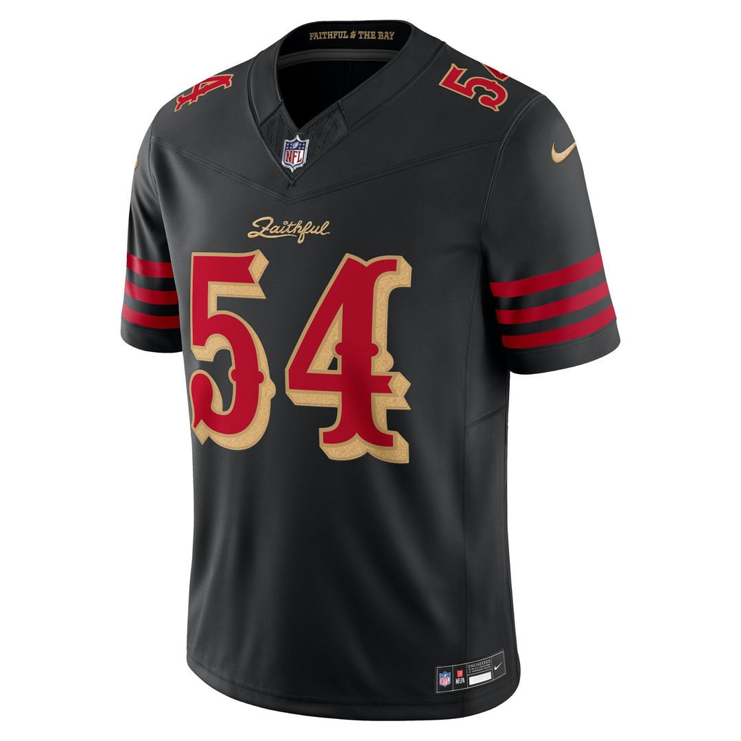 San Francisco 49ers Fred Warner Black Rivalries Collection Stitched Limited Jersey