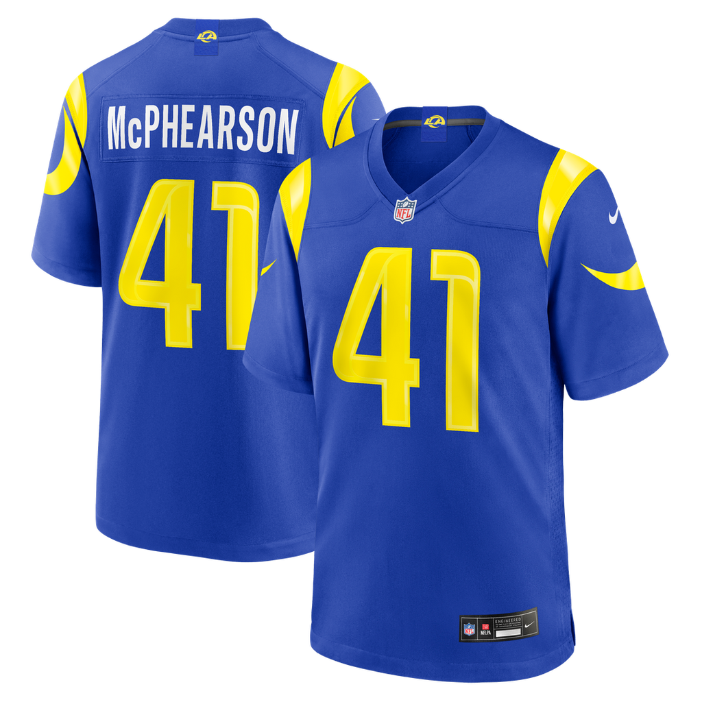 Los Angeles Rams Zech McPhearson Royal Team Game Jersey