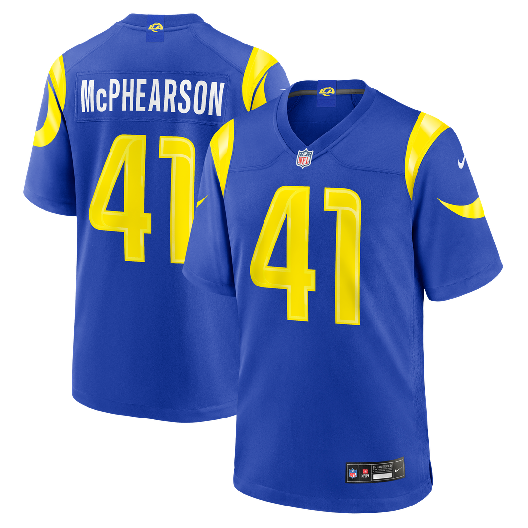 Los Angeles Rams Zech McPhearson Royal Team Game Jersey
