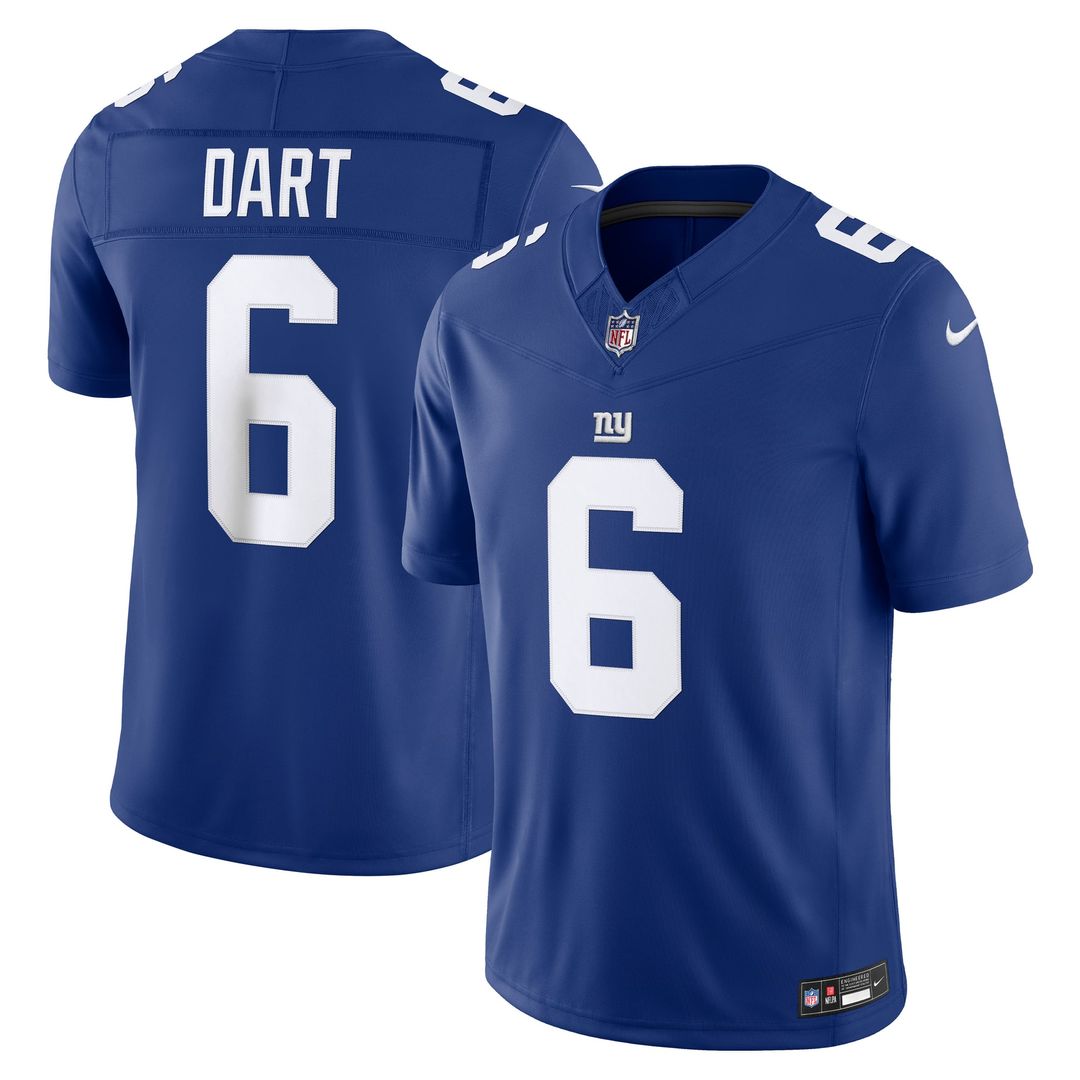 New York Giants Jaxson Dart Royal Team Vapor F.U.S.E. Stitched Limited Jersey