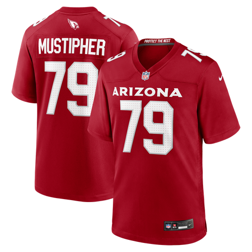 Arizona Cardinals PJ Mustipher Cardinal Team Game Jersey