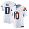 Denver Broncos Bo Nix White Vapor F.U.S.E. Stitched Limited Jersey