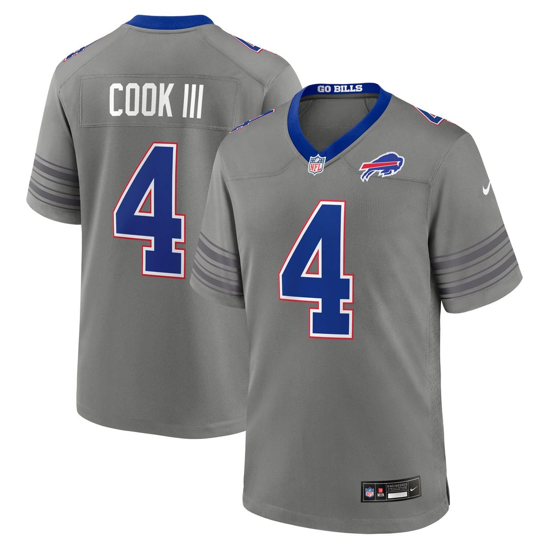 Buffalo Bills James Cook III Gray Nickel City Game Jersey
