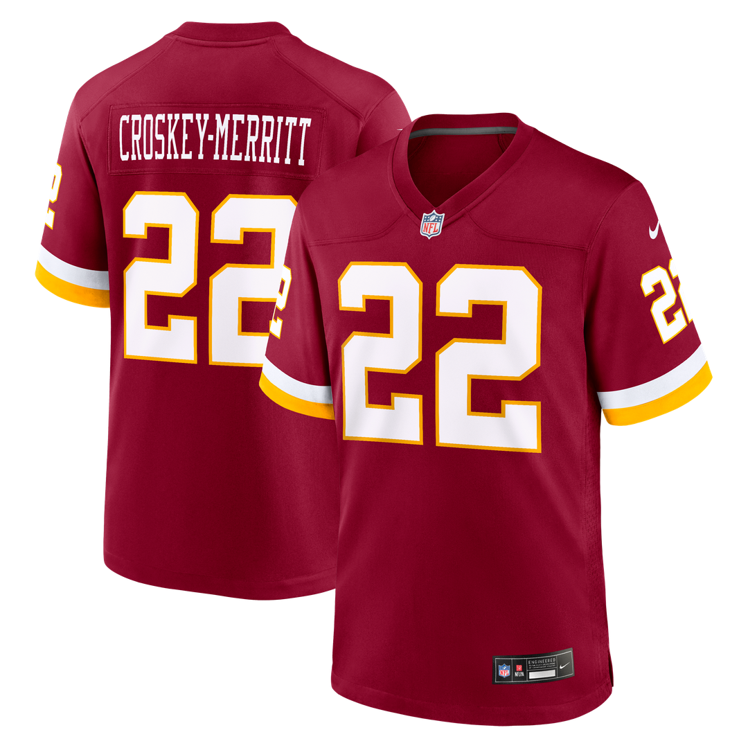 Washington Commanders Jacory Croskey-Merritt Black Hail Raiser Alternate Game Jersey
